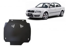  Protetor de caixa de velocidades automática de aço Skoda Superb