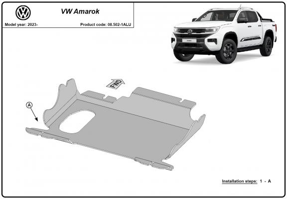 Protetor de Carter de alumínio Volkswagen Amarok
