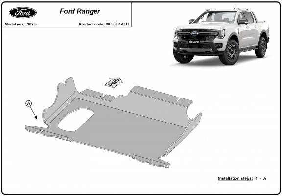Protetor de Carter de alumínio Ford Ranger