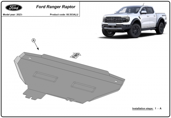 Protetor de alumínio para radiador Ford Ranger Raptor