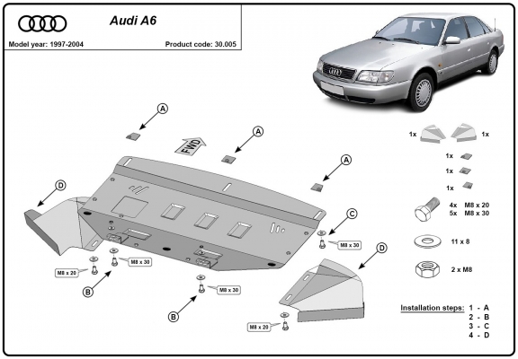 Protetor de Carter de aço Audi A6