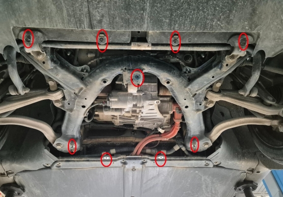 Blindagem frontal do motor elétrico para Tesla Model 3 AWD