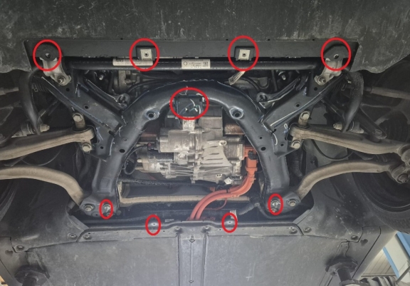 Proteção frontal do motor elétrico em alumínio para Tesla Model 3 AWD