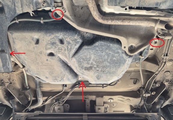 Protetor de aço para o tanque de combustível Dacia Sandero