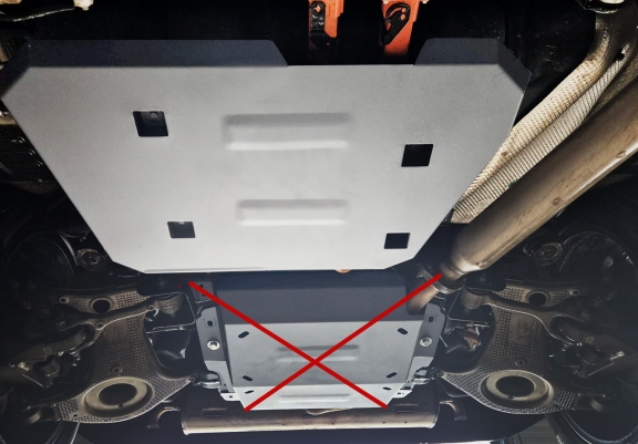 Protetor para o tanque de combustível de alumínio Chery Tiggo 9